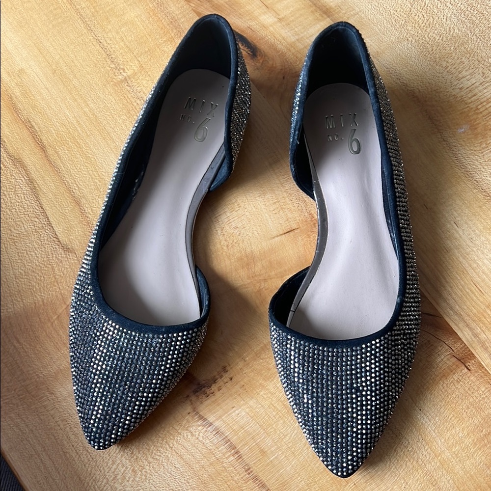 Mix No. 6 Black and Silver Women's Flats